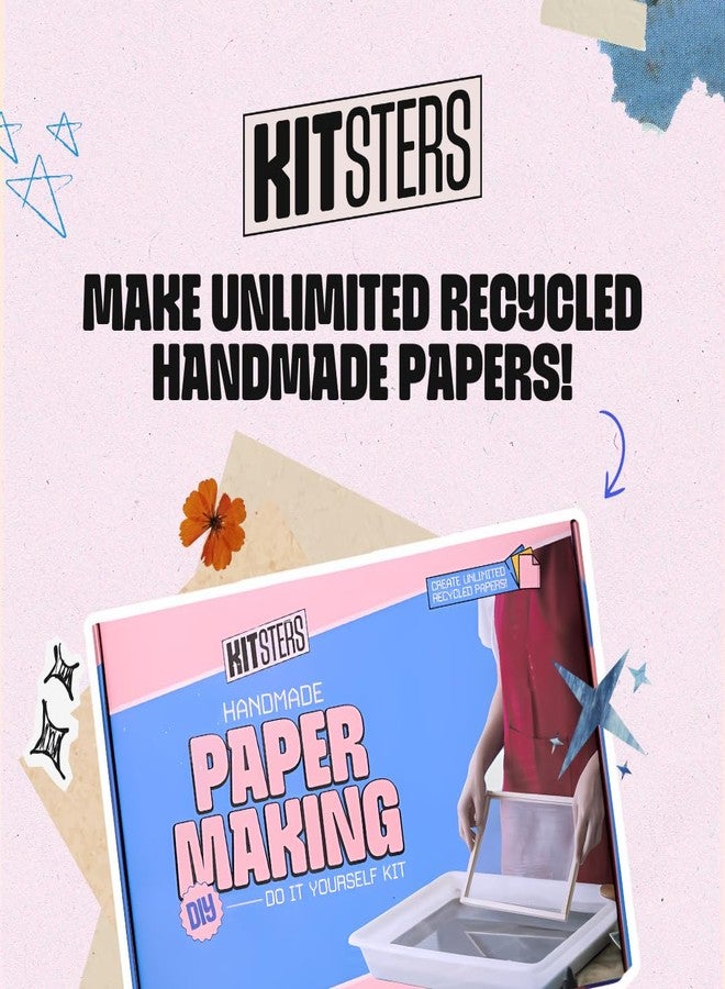 KITSTERS DIY Handmade Paper Making Kit | Make Recycled Textured Paper | DIY Kit for Kids, Adults, & Teens | Craft Kit, Mould & Deckle Included | Adult Hobbies | New Crafts to Try - Image 2